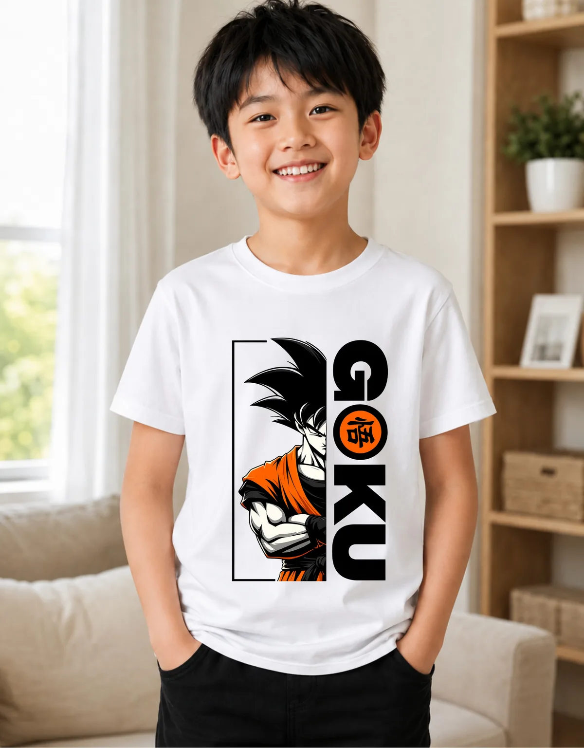Camiseta Infantil Goku Urban Vertical